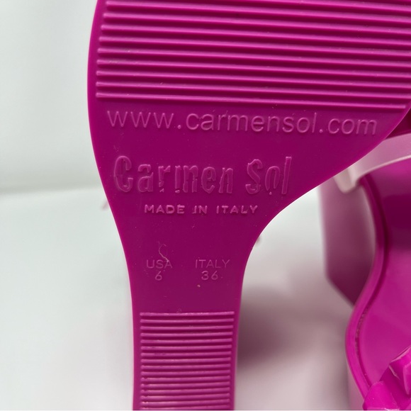 NWT Carmen Sol Tonino Wedge in Fuschia - Picture 11 of 14